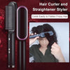 HQT-909B Electric Hair Straightening & Curling Comb/Brush - Dual-Purpose Professional Hair Styler, Non-Damaging Splint, | 2 in 1 Hair Straightener | ( Random Color )
